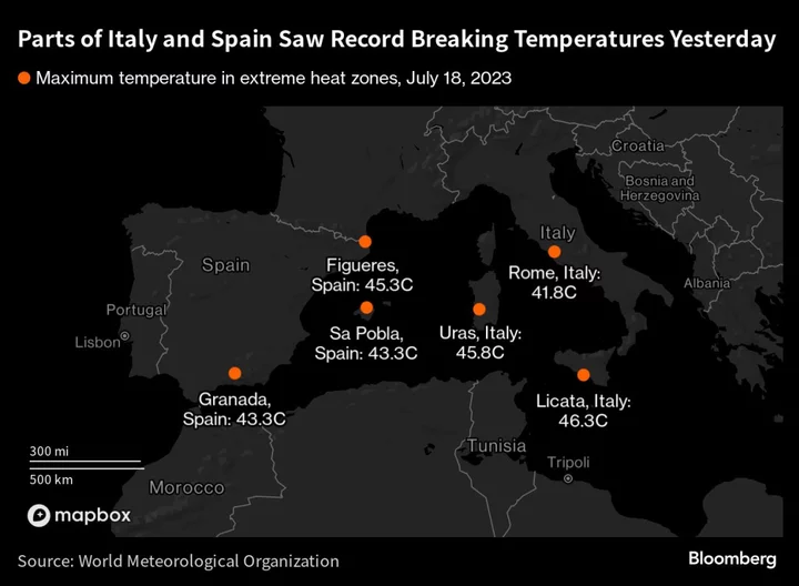 Europe’s Extreme Heat to Intensify as Parts of Greece Burn